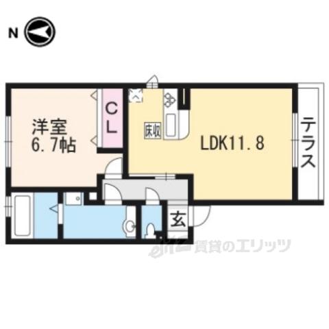 プレシャスファミリー北山(1LDK/2階)の間取り写真