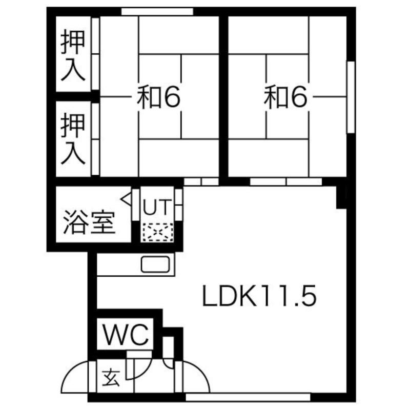 コーポアベニュー(2LDK/2階)の間取り写真