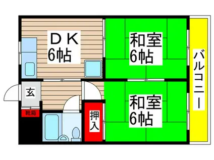 TSコーポラス(2DK/3階)の間取り写真