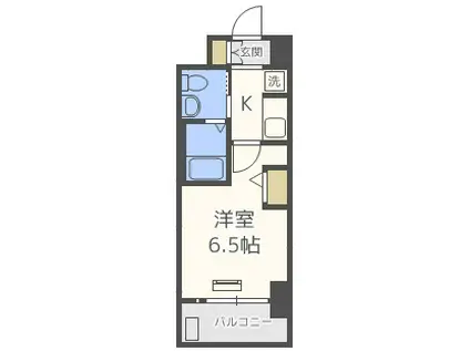 エステムコート難波ウエスト-SIDE IV ザ・フォース(1K/2階)の間取り写真