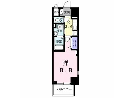 BRIGHT GATE 名古屋(1K/10階)の間取り写真