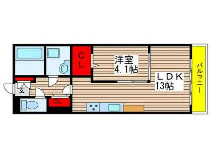 シンシア五番館(1LDK/2階)の間取り写真