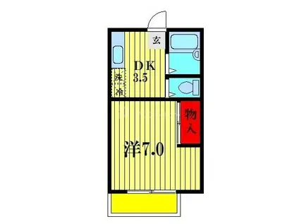 蓮見育英センター(1K/1階)の間取り写真