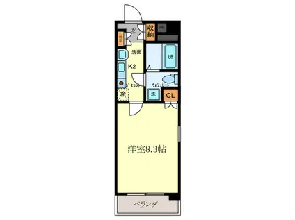 SAN・SIRO(1K/1階)の間取り写真