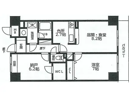 ベイシティ葛西II(2LDK/1階)の間取り写真