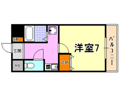 M-FORT(1K/7階)の間取り写真