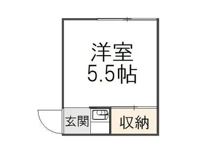 西武新宿線 下落合駅(東京) 徒歩3分 2階建 築67年(ワンルーム/2階)の間取り写真