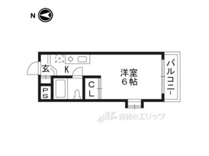 メゾン・ド・パンドール(ワンルーム/1階)の間取り写真