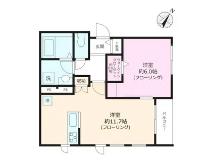 VILLA FELICE(1LDK/3階)の間取り写真