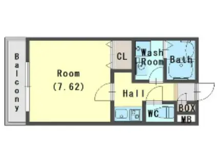 アリエッタ平野(1K/1階)の間取り写真