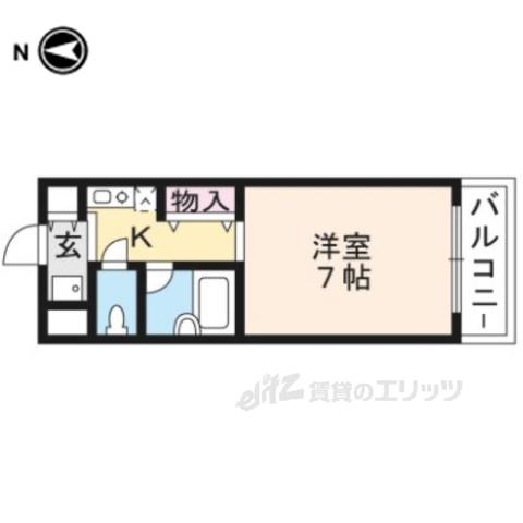 アローフィールドTUDOI(1K/1階)の間取り写真