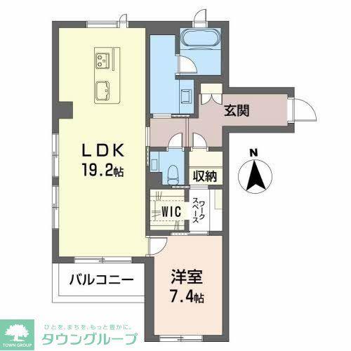 セレーノ吹上(1LDK/3階)の間取り写真