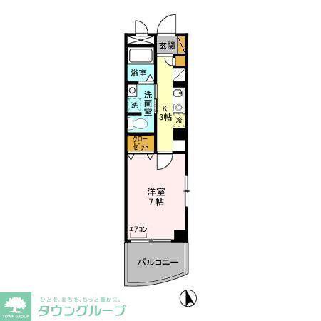 GOTOII(1K/5階)の間取り写真