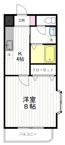 クリエート21(1K/1階)の間取り写真