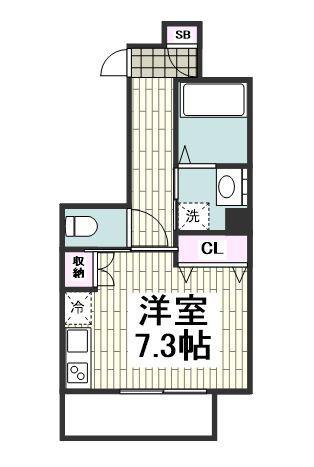 サニールチル杉田(ワンルーム/1階)の間取り写真