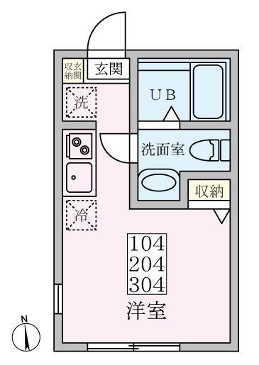 ネロ弘明寺(ワンルーム/1階)の間取り写真