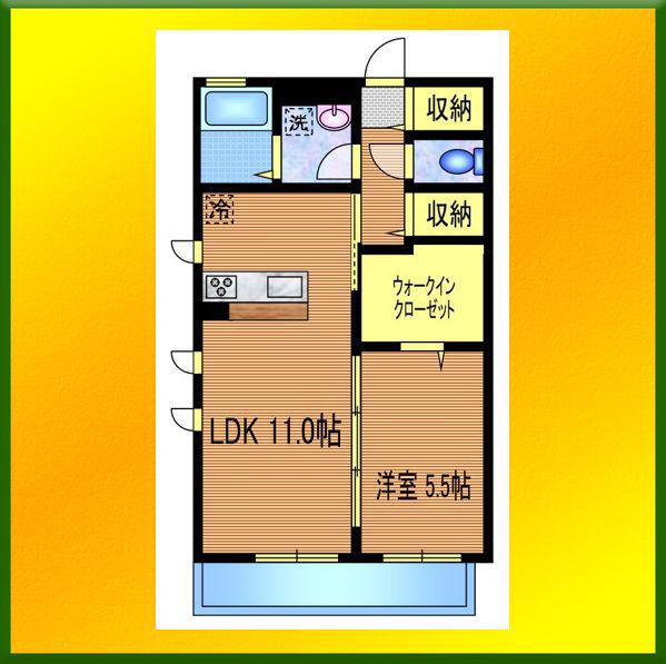 シルトクレーテ(1LDK/1階)の間取り写真