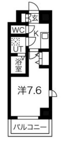 メイクス新栄(1K/10階)の間取り写真