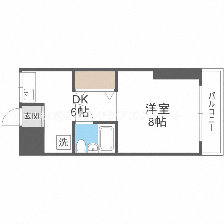 ハイツ桃山(1DK/2階)の間取り写真