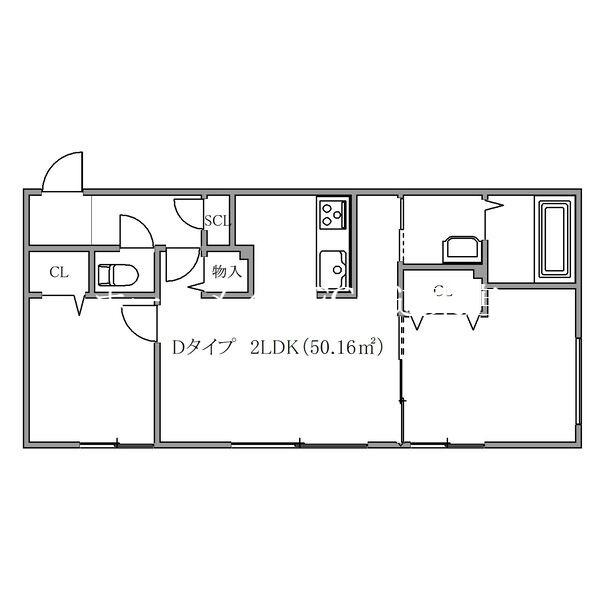 イー・エフ札幌東(2LDK/2階)の間取り写真