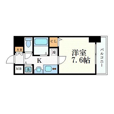 プレサンス 名古屋STATIONアライブ(1K/5階)の間取り写真