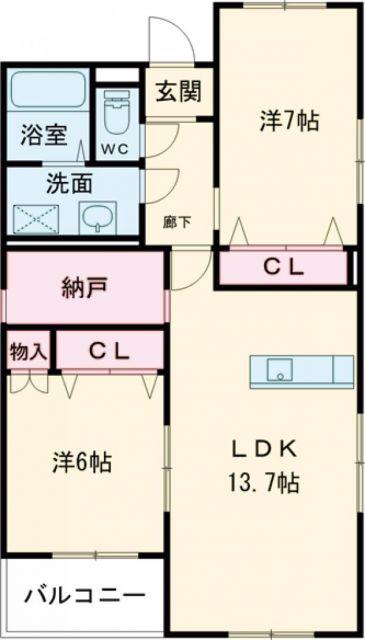 エフォール(2SLDK/3階)の間取り写真