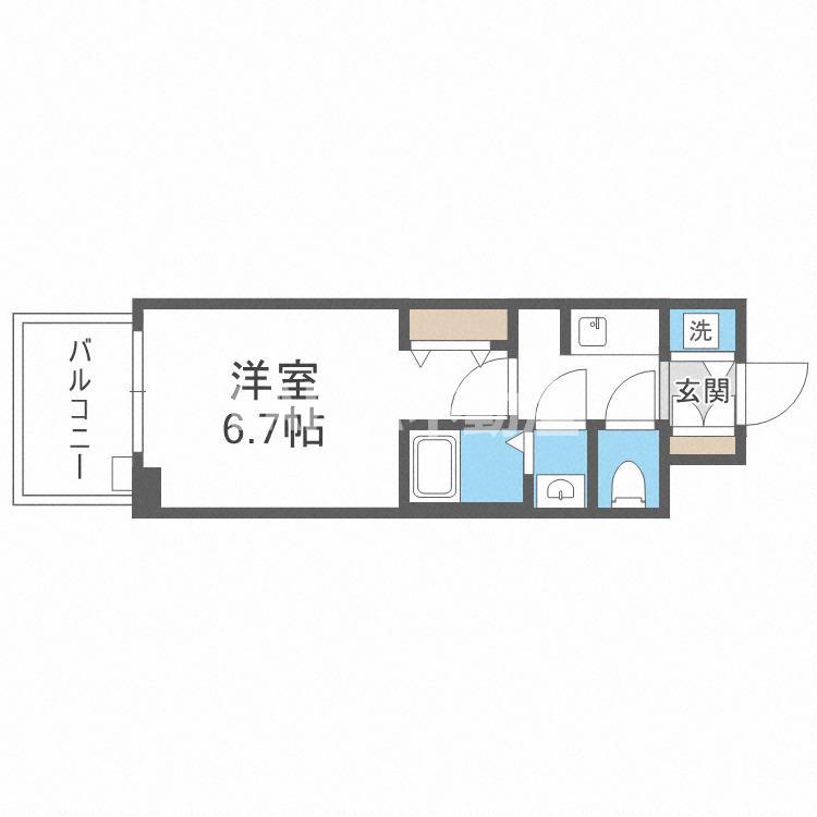 S-RESIDENCE都島LUX(1K/10階)の間取り写真