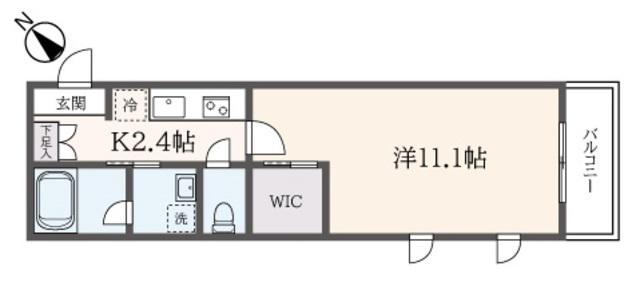 京王線 代田橋駅 徒歩8分 2階建 築6年(1K/2階)の間取り写真