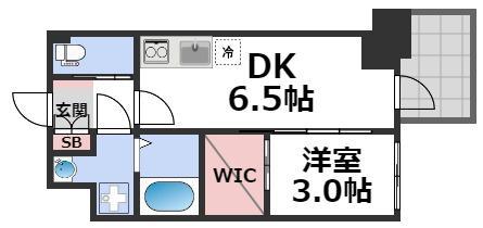セレニテ堺筋本町リアン(1DK/11階)の間取り写真