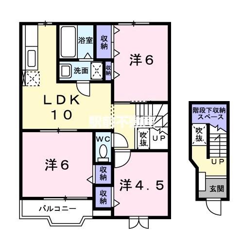 クレストール北野(3LDK/2階)の間取り写真