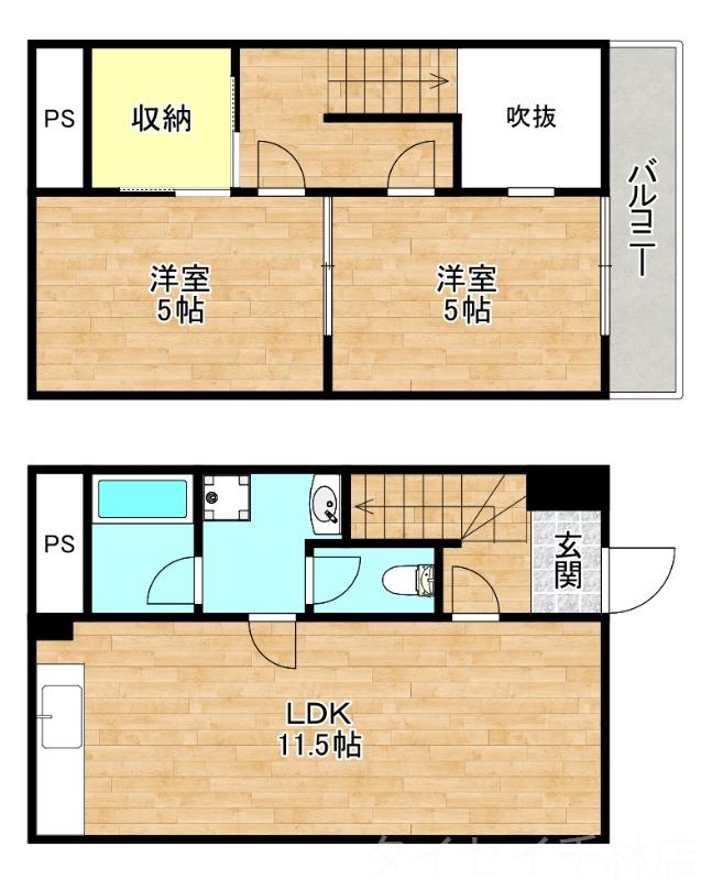ドゥーエ西船橋(1K/4階)の間取り写真