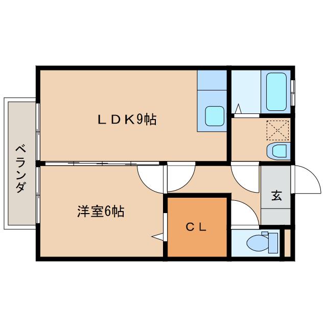 プロスペリタSD(1LDK/1階)の間取り写真