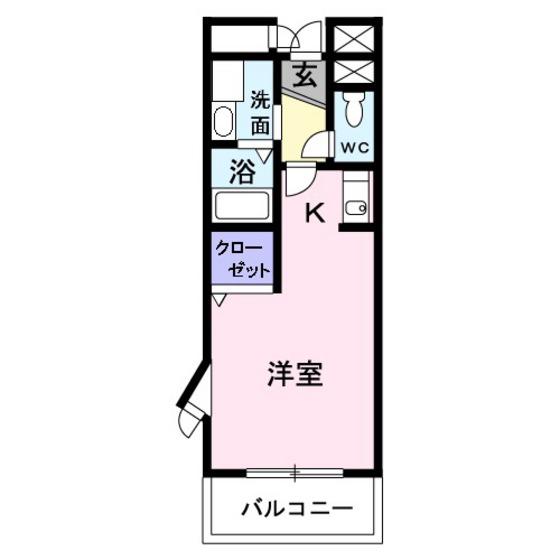 コートレジデンス(ワンルーム/3階)の間取り写真