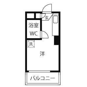 リビース湊川(ワンルーム/3階)の間取り写真