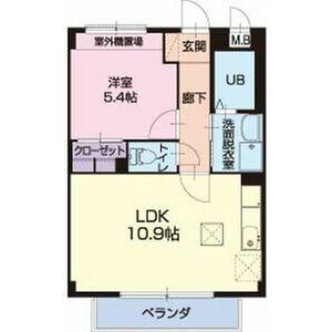 アメニティー葛谷(1LDK/1階)の間取り写真