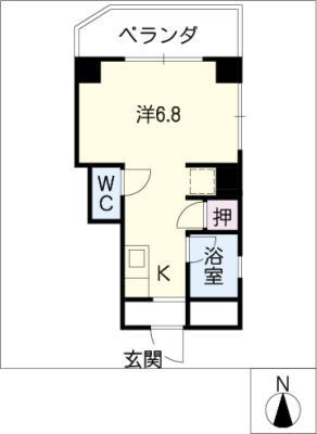 リバー・クレスト(ワンルーム/3階)の間取り写真