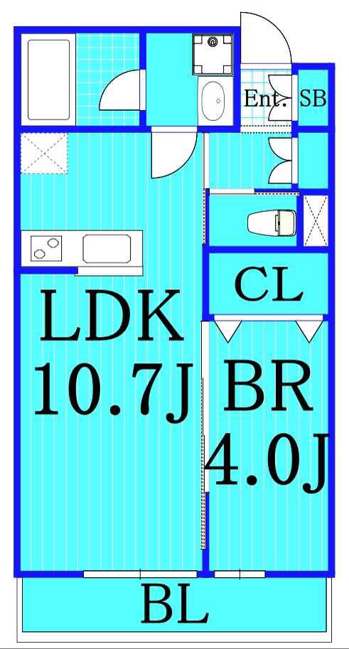 レミオ五番館(1LDK/2階)の間取り写真