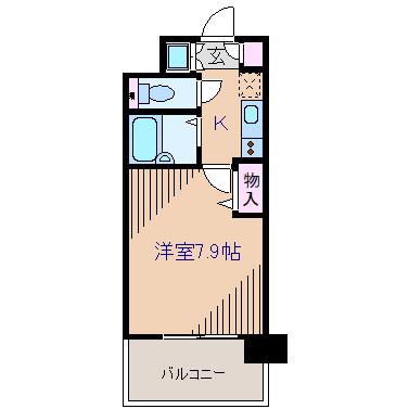 アルテーヌ新横浜(1K/8階)の間取り写真