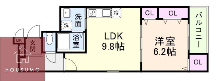 フジパレス大桐二丁目(1LDK/1階)の間取り写真