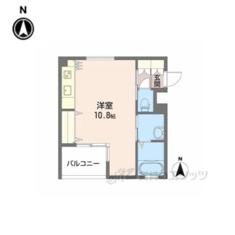 CUBE(ワンルーム/2階)の間取り写真