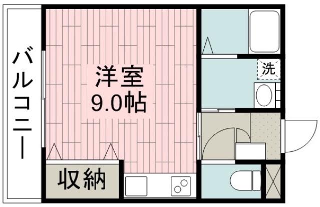 フェリオ川越(ワンルーム/3階)の間取り写真