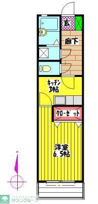 ハイツボヌール(1K/1階)の間取り写真