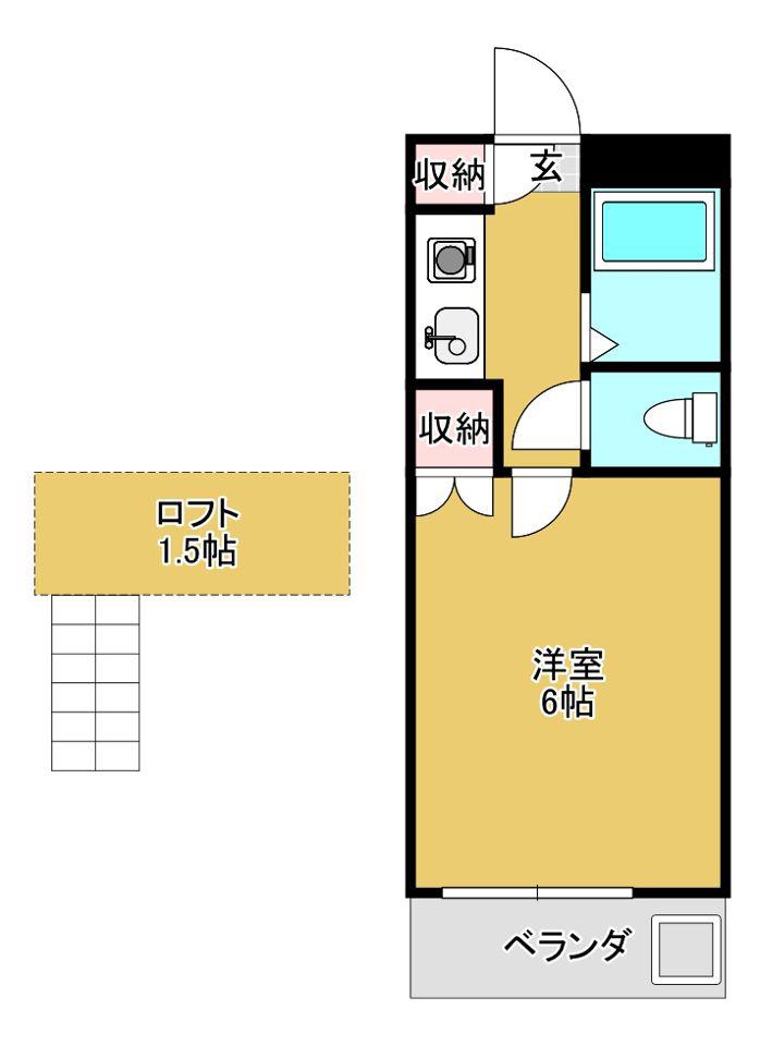 LABBI PALACE(1K/2階)の間取り写真