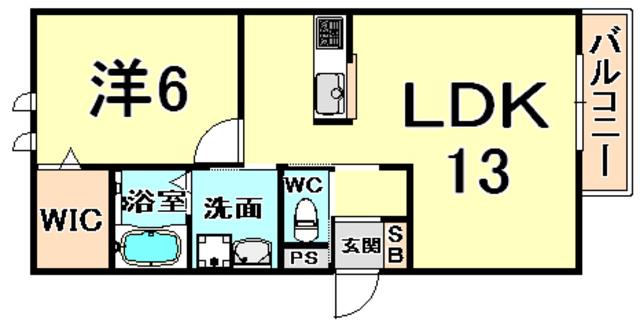 ヘーベルメゾンハナミズキ(1LDK/1階)の間取り写真