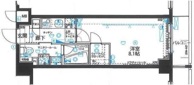 ステージファースト錦糸町アジールコート(1K/2階)の間取り写真