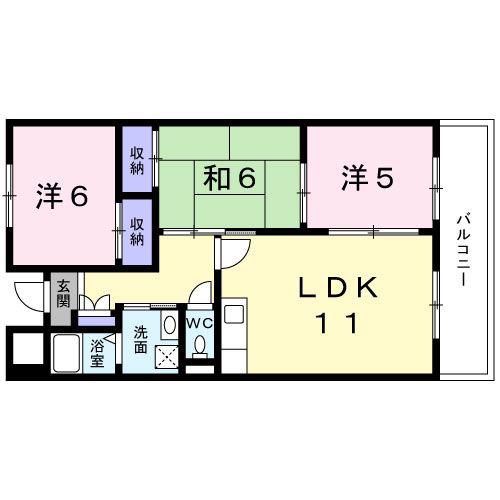 エテルノ21(3LDK/3階)の間取り写真