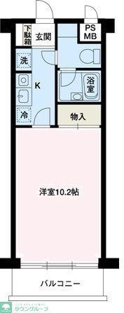 エスエスハイツ市川(1K/1階)の間取り写真
