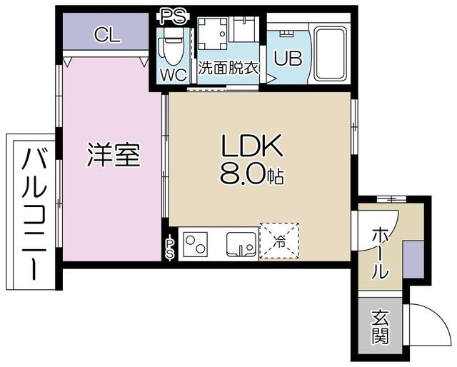 ミュゲ浅草(1LDK/3階)の間取り写真