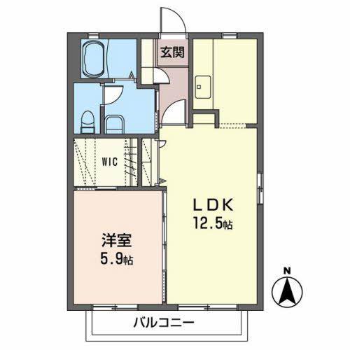 ルミエールメゾン(1LDK/2階)の間取り写真