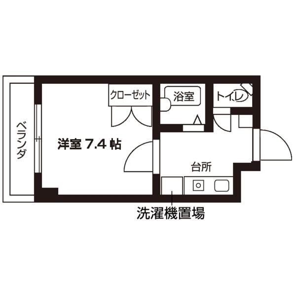 ウイステリア新瑞(ワンルーム/5階)の間取り写真